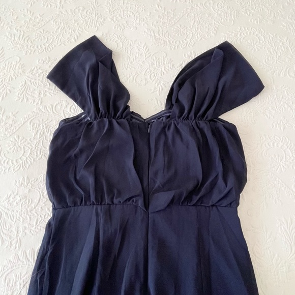 NWT Lulus Enduring Love Navy Blue Off-the-Shoulder Maxi Dress Large - Picture 5 of 8